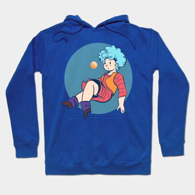 afro bulma Hoodie by inkpocket